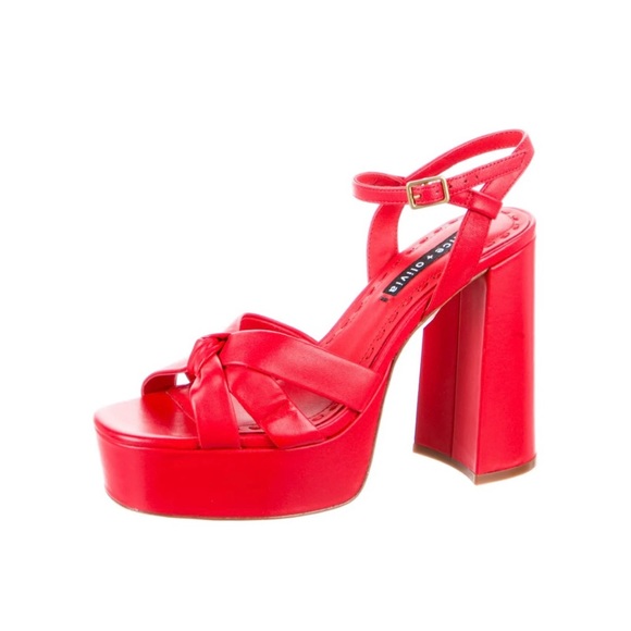 Alice & Olivia red platform heels - Picture 1 of 8